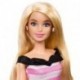 MUÑECA BARBIE DE ANIVERSARIO CON VESTIDO BLANCO Y ROSA