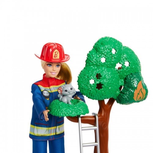 MUÑECA BARBIE PROFESIONES BOMBERA AL RESCATE