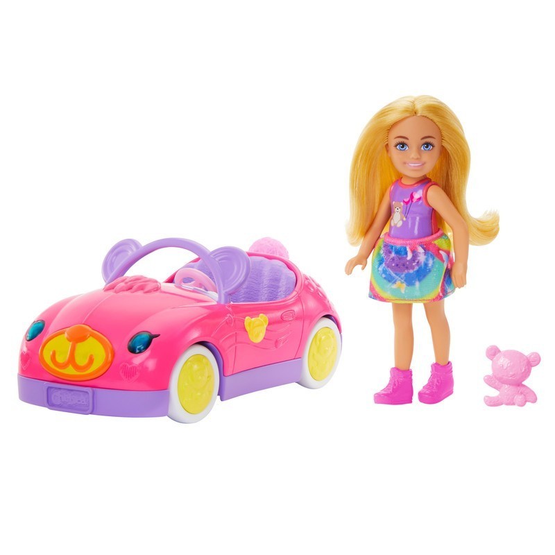 BARBIE CHELSEA MUÑECA Y AUTO DE OSITO