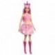 MUÑECA BARBIE FANTASÍA UNICORNIO FALDA DE ENSUEÑO ROSA