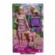 MUÑECA BARBIE PASEO CON PERRITO EN SILLA DE RUEDAS