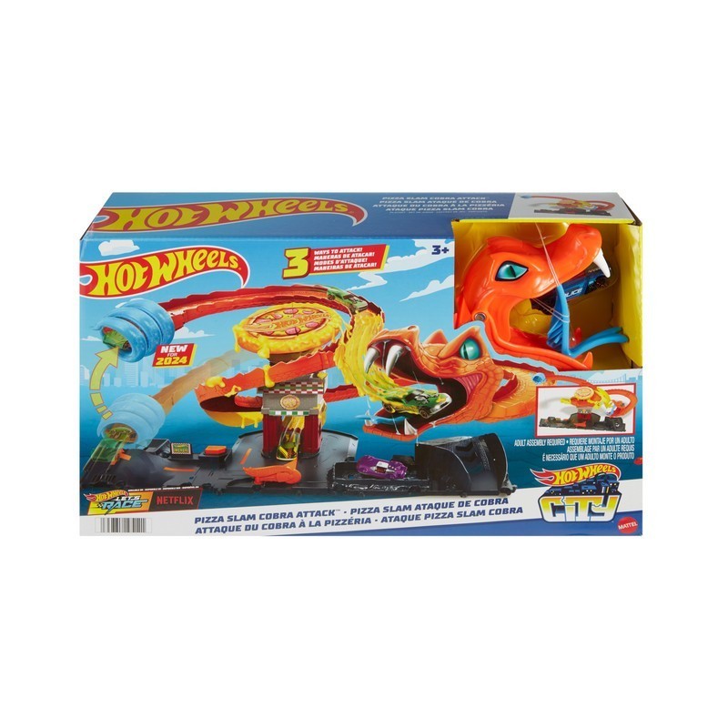 HOT WHEELS CITY PISTA ATAQUE DE COBRA VS PIZZERÍA