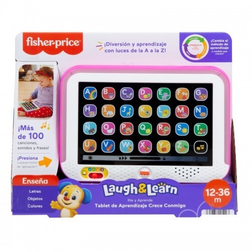 FISHER PRICE RÍE Y APRENDE TABLET DE APRENDIZAJE CRECE CONMIGO ROSA