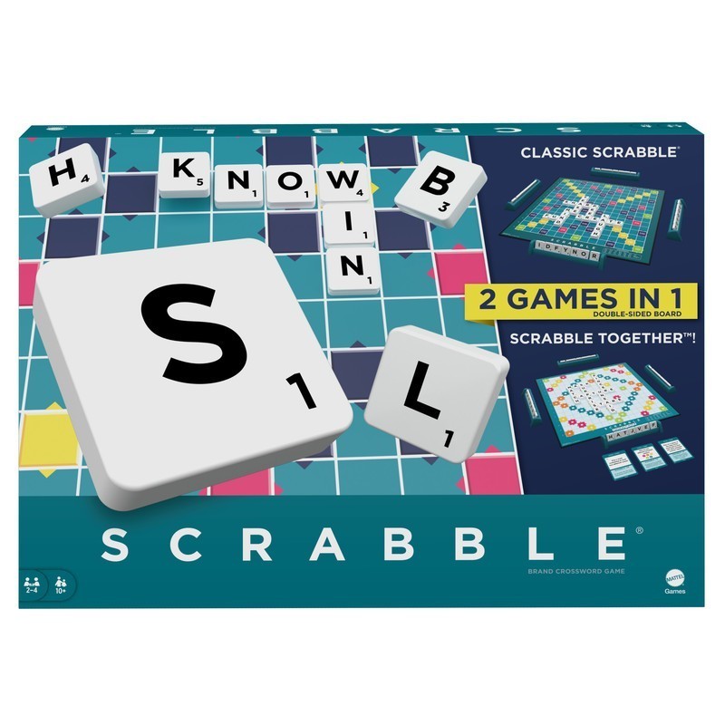 JUEGO DE MESA SCRABBLE 2 EN 1 COLABORATIVO