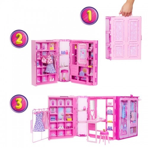 BARBIE CLÓSET DE LOS SUEÑOS CON ACCESORIOS Y MUÑECA
