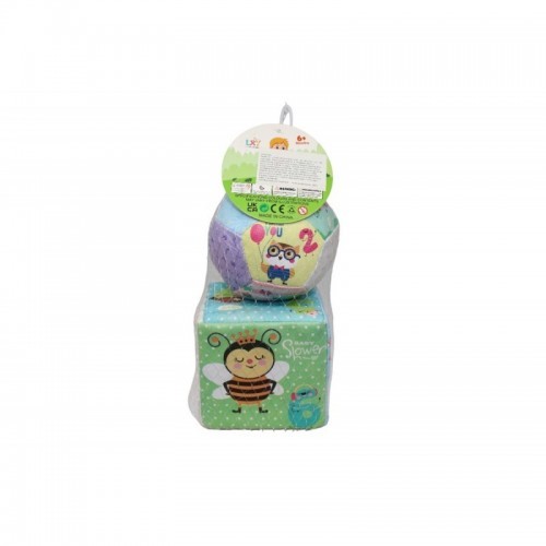 SONAJERO CUBO Y PELOTA ESPUMA MALLA
