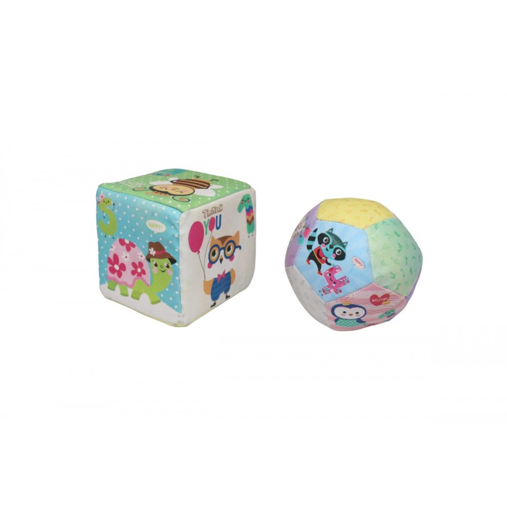 Sonajero Cubo Y Pelota Espuma Malla Plasticos Asociados Malla x 1