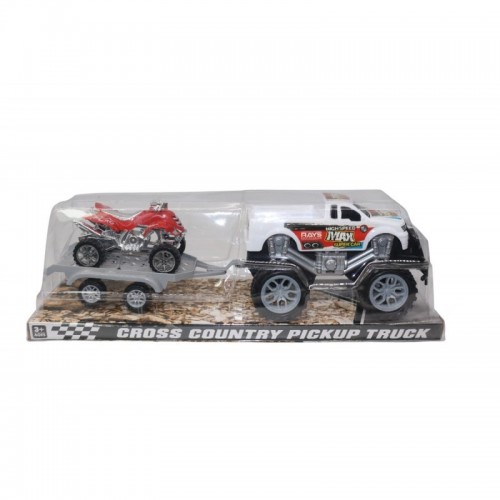 CAMIONETA CON CUATRIMOTO FRICCION BASE Y