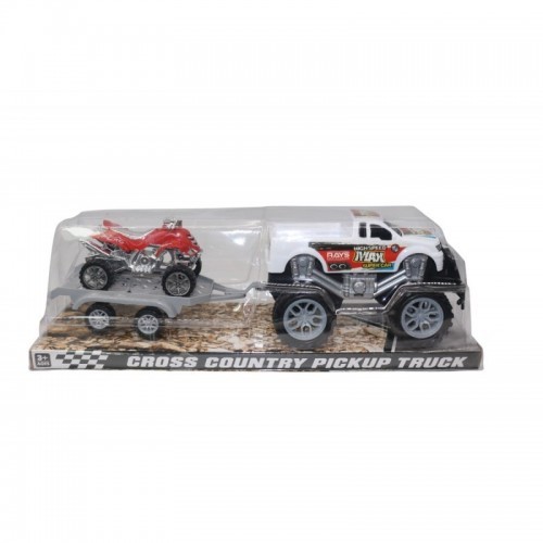 CAMIONETA CON CUATRIMOTO FRICCION BASE Y
