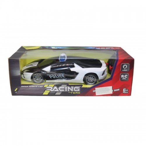 CARRO POLICIA RACING R/C PILAS CAJA