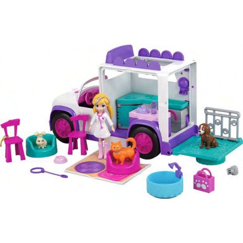 POLLY POCKET! HOSPITAL MÓVIL DE ANIMALITOS