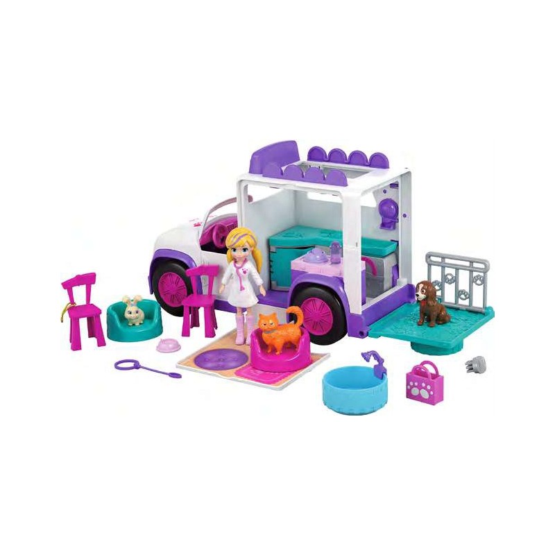 POLLY POCKET! HOSPITAL MÓVIL DE ANIMALITOS