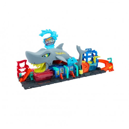 HOT WHEELS CITY PISTA LAVADO DE AUTOS MEGA TIBURÓN