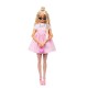BARBIE FASHIONISTA DELUXE VESTIDO ROSA CON MOÑO