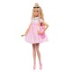 BARBIE FASHIONISTA DELUXE VESTIDO ROSA CON MOÑO