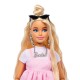 BARBIE FASHIONISTA DELUXE VESTIDO ROSA CON MOÑO