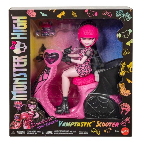 MONSTER HIGH DRACULAURA CON SCOOTER