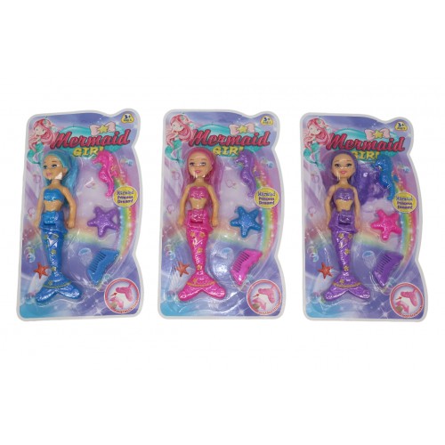 MUÑECA SIRENA PARA PEINAR BLISTER