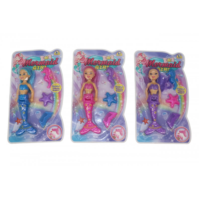 MUÑECA SIRENA PARA PEINAR BLISTER