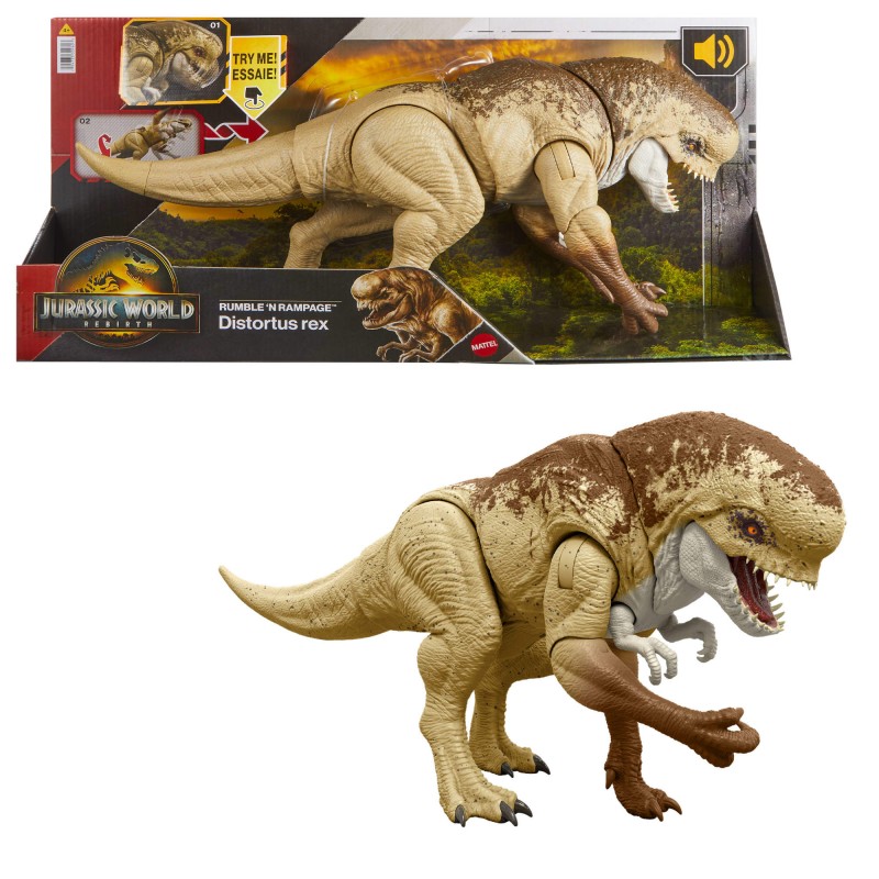 JURASSIC WORLD DINOSAURIO REBIRTH VILLANO CON SONIDO