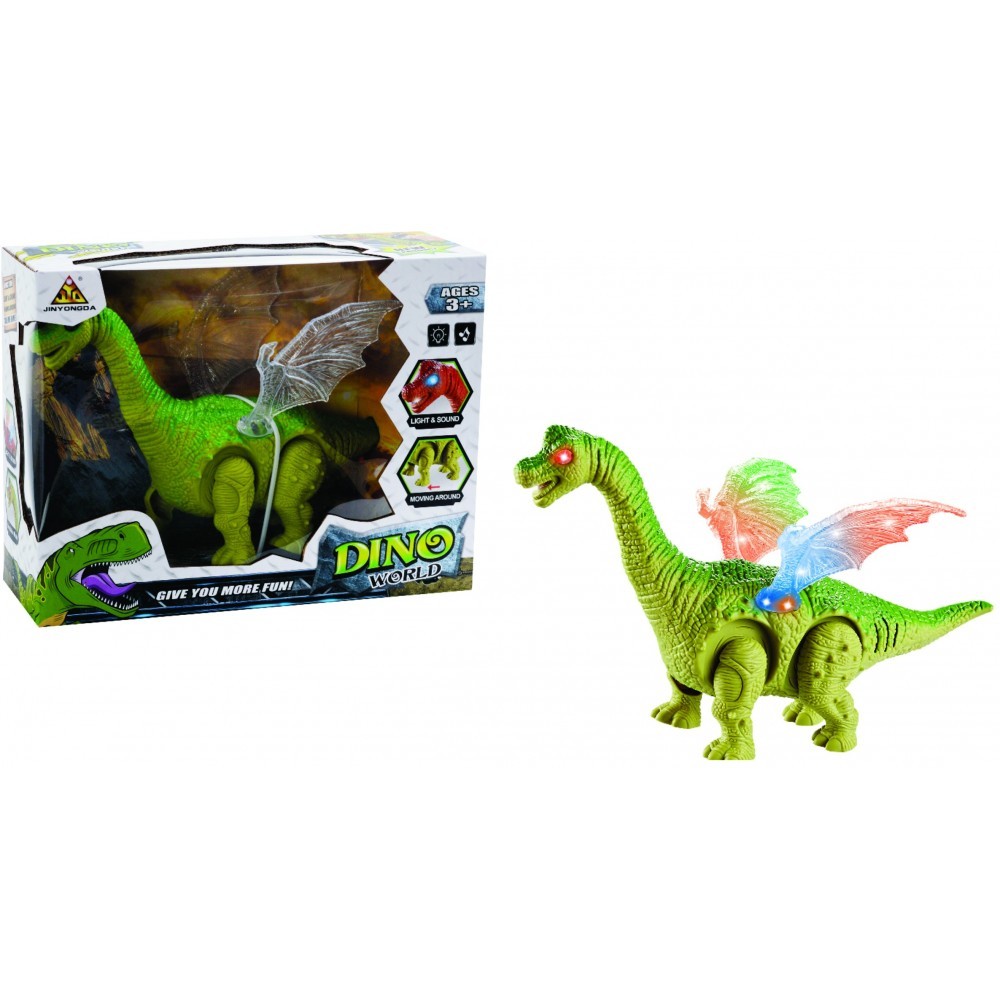 DINOSAURIO JINY PILAS LUZ YSONIDO CAJA Juguetelandia