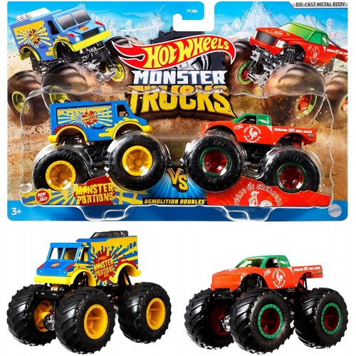 HOT WHEELS MONSTER TRUCKS 2-PACK SURTIDO