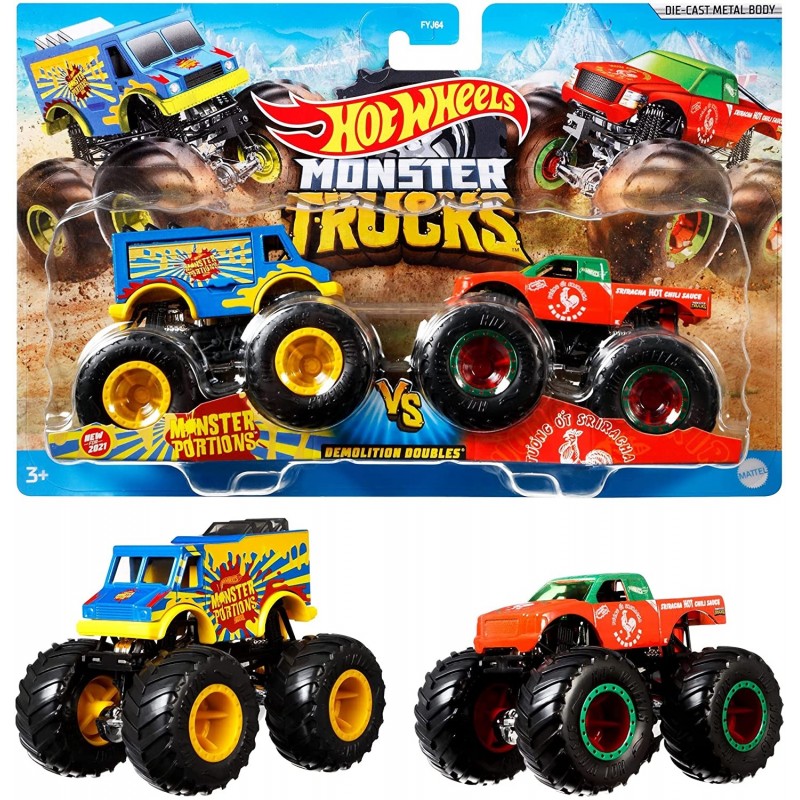 HW MONSTER TRUCKS 2-PACK SURTIDO ESCALA 1:64