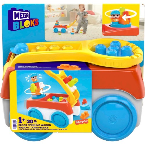 Mega Bloks Juguete de Construcción Vagón Giratorio bloques Mattel