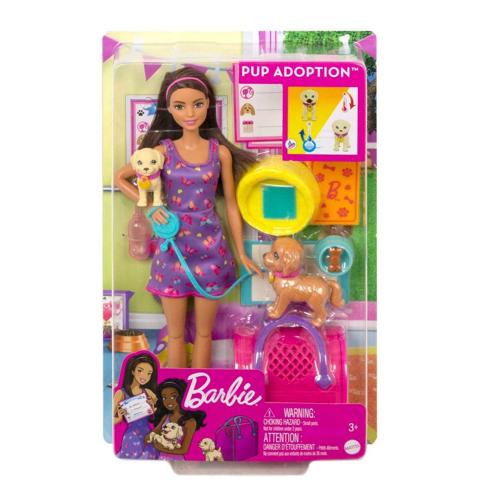 Barbie Set De Juego Adopta Un Perrito Latina Mattel Barbie  x 1