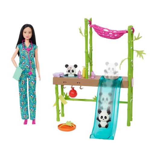 Barbie Profesiones Set de Juego Cuidadora de Pandas Mattel