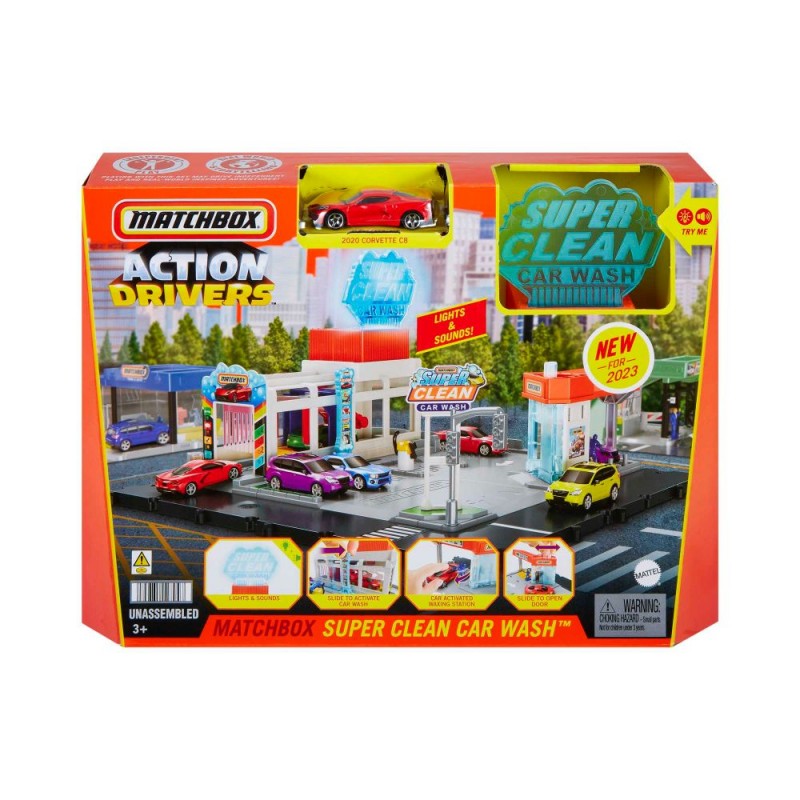 Matchbox Set de Juego Playset de Acción Super Autolavado Mattel