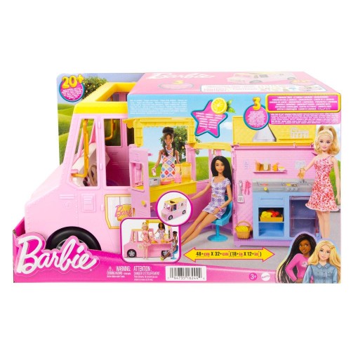 Barbie Vehículo de Juguete Camión de Limonada de Playa Mattel